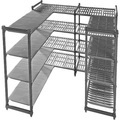 Kunststoff-Steckregalsystem Fachboden-BxT 990 x 610 mm Grundregal, Breite 1070 mm, Boden geschlitzt