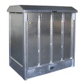 Gefahrstoffdepot mit Alutür als Auffahrrampe BxTxH 1437 x 1015 x 1514 mm, verzinkt