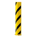 Anfahrschutz aus Stahl Materialstärke 6 mm, schwarz / gelb L-Profil, Höhe 1200 mm