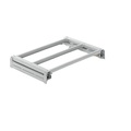Lista Auszugrahmen BxT 1290 x 860 mm, Fachlast 1000 kg, 100% ausziehbar lichtgrau