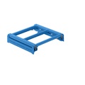 Lista, Lista Auszugrahmen BxT 1290 x 1260 mm, Fachlast 800 kg, 100% ausziehbar lichtblau