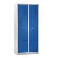 QUIPO Z-Schrank Breite 800 mm, 4 Abteile, 4 Türen Türfarbe Enzianblau, Korpus lichtgrau