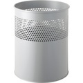 helit Metall-Papierkorb Volumen 15 l, HxØ 315 x 260 mm mittelgrau, VE 2 Stk