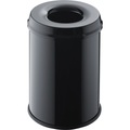 helit Sicherheits-Abfallbehälter Volumen 15 l, HxØ 335 x 260 mm schwarz, VE 2 Stk