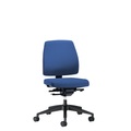 interstuhl, interstuhl Bürodrehstuhl GOAL, Rückenlehnenhöhe 430 mm Gestell schwarz, mit weichen Rollen enzianblau, Sitztiefe 410 mm