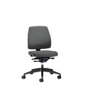 interstuhl Bürodrehstuhl GOAL, Rückenlehnenhöhe 430 mm Gestell schwarz, mit weichen Rollen eisengrau, Sitztiefe 410 - 460 mm