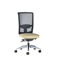 interstuhl Bürodrehstuhl GOAL AIR, Rückenlehnenhöhe 545 mm Gestell poliert, mit harten Rollen beige, Sitztiefe 410 mm