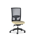 interstuhl Bürodrehstuhl GOAL AIR, Rückenlehnenhöhe 545 mm Gestell schwarz, mit harten Rollen beige, Sitztiefe 410 - 460 mm