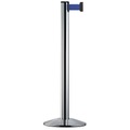 Gurtpfosten Aluminium, chrom Gurtfarbe Blau