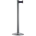 Gurtpfosten Aluminium, chrom Gurtfarbe Dunkelblau