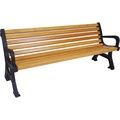 Sitzbank Länge 1700 mm, Gewicht 48 kg Holzlasurfarbton Eiche