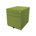 BISLEY Rollcontainer Note™, mit 2 Universalschubladen, 1 Hängeregistratur HxBxT 565 x 420 x 565 mm grün