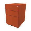 BISLEY Rollcontainer Note™, mit 2 Universalschubladen, 1 Hängeregistratur HxBxT 645 x 420 x 565 mm orange