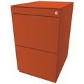 BISLEY Standcontainer Note™, mit 2 Hängeregistraturen Höhe 704 - 737 mm, mit Top orange
