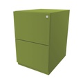 BISLEY Rollcontainer Note™, mit 2 Hängeregistraturen HxB 645 x 420 mm grün