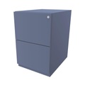 Bisley, BISLEY Rollcontainer Note™, mit 2 Hängeregistraturen HxB 645 x 420 mm blau