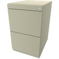 BISLEY Standcontainer Note™, mit 2 Hängeregistraturen Höhe 698 - 731 mm, ohne Top hellelfenbein