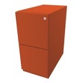 BISLEY Rollcontainer Note™, mit 2 Hängeregistraturen HxB 645 x 300 mm orange