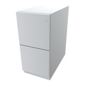 BISLEY Rollcontainer Note™, mit 2 Hängeregistraturen HxB 645 x 300 mm verkehrsweiß