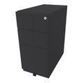 BISLEY Rollcontainer Note™, mit 2 Universalschubladen, 1 Hängeregistratur HxBxT 645 x 300 x 565 mm anthrazitgrau