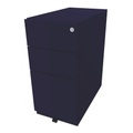 BISLEY Rollcontainer Note™, mit 2 Universalschubladen, 1 Hängeregistratur HxBxT 645 x 300 x 565 mm oxfordblau
