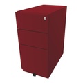 BISLEY Rollcontainer Note™, mit 2 Universalschubladen, 1 Hängeregistratur HxBxT 645 x 300 x 565 mm kardinalrot