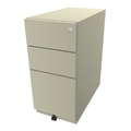 BISLEY Rollcontainer Note™, mit 2 Universalschubladen, 1 Hängeregistratur HxBxT 645 x 300 x 565 mm hellelfenbein