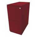 BISLEY Rollcontainer Note™, mit 2 Hängeregistraturen HxB 652 x 300 mm, mit Top kardinalrot