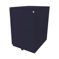 BISLEY Rollcontainer Note™, mit 2 Universalschubladen, 1 Hängeregistratur HxBxT 652 x 420 x 565 mm, mit Top oxfordblau