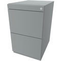 BISLEY Standcontainer Note™, mit 2 Hängeregistraturen Höhe 698 - 731 mm, ohne Top silber