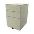 BISLEY Rollcontainer Note™, mit 2 Universalschubladen, 1 Hängeregistratur HxBxT 652 x 420 x 565 mm, mit Top hellelfenbein