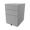 BISLEY Rollcontainer Note™, mit 2 Universalschubladen, 1 Hängeregistratur HxBxT 645 x 420 x 565 mm lichtgrau