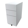 BISLEY Rollcontainer Note™, mit 2 Universalschubladen, 1 Hängeregistratur HxBxT 645 x 300 x 565 mm verkehrsweiß