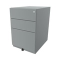 BISLEY Rollcontainer Note™, mit 2 Universalschubladen, 1 Hängeregistratur HxBxT 645 x 420 x 565 mm silber