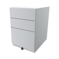 BISLEY Rollcontainer Note™, mit 2 Universalschubladen, 1 Hängeregistratur HxBxT 645 x 420 x 565 mm verkehrsweiß