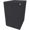 BISLEY Standcontainer Note™, mit 2 Hängeregistraturen Höhe 698 - 731 mm, ohne Top anthrazitgrau