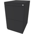 BISLEY Standcontainer Note™, mit 2 Hängeregistraturen Höhe 704 - 737 mm, mit Top anthrazitgrau