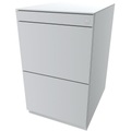 BISLEY Standcontainer Note™, mit 2 Hängeregistraturen Höhe 704 - 737 mm, mit Top verkehrsweiß