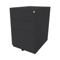 BISLEY Rollcontainer Note™, mit 2 Universalschubladen, 1 Hängeregistratur HxBxT 645 x 420 x 565 mm anthrazitgrau