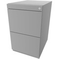 BISLEY Standcontainer Note™, mit 2 Hängeregistraturen Höhe 698 - 731 mm, ohne Top lichtgrau