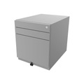 BISLEY Rollcontainer Note™, mit 2 Universalschubladen, 1 Hängeregistratur HxBxT 565 x 420 x 565 mm lichtgrau