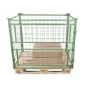 Palettenrahmen Nutzhöhe 1600 mm, zum Ansetzen BxL 1000 x 1200 mm, 1 Längswand 2-teilig herausnehmbar