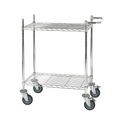 Drahtgitter-Tischwagen, verchromt mit 2 Etagen LxBxH 760 x 460 x 1025 mm