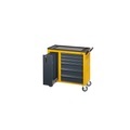 QUIPO Werkstattwagen JUMBO mit Vertikalauszug und 6 Schubladen HxBxT 935 x 900 x 460 mm, melonengelb