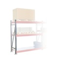 EUROKRAFT Schwerlastregal-Stützrahmen Rahmenhöhe 4350 mm Rahmentiefe 1100 mm, verzinkt