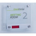 undefined, Türschild aus ESG-Sicherheitsglas mit Anzeige frei / besetzt BxH 150 x 150 mm