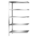 Edelstahlregal Regalhöhe 2000 mm Anbauregal, Breite x Tiefe 1100 x 500 mm