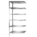 Edelstahlregal Regalhöhe 2500 mm Anbauregal, Breite x Tiefe 1100 x 600 mm