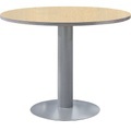 Säulentisch Ø 1000 mm, Höhe 720 mm Buche-Dekor / alufarben