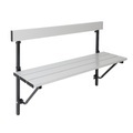 Wandbank klappbar, feste Länge 1200 mm mit Aluminiumauflage